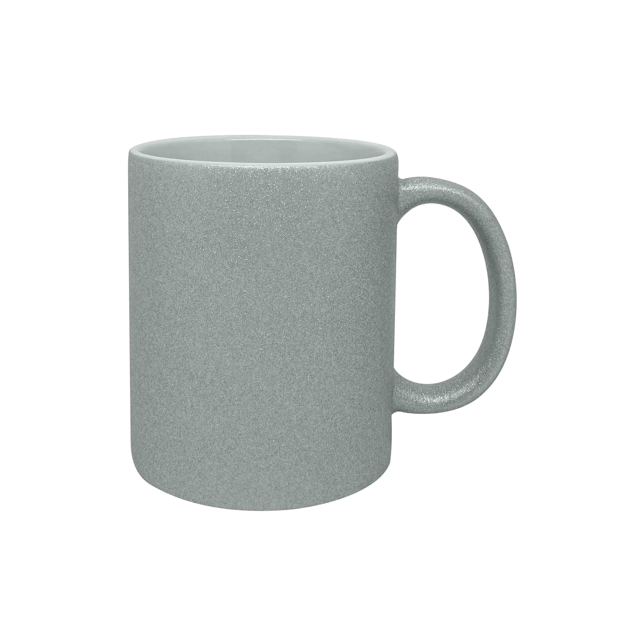11.8oz. Silver Glitter Ceramic Sublimation Mug by Make Market®